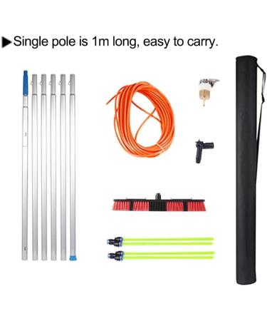 Window Cleaning Brush Equipment Window Cleaner Kit Water/Hose Fed Pole Long Handle Cleaning Brush Extendable Cleaner Conservatory Roof 6m Rod/50cm Brush Head 55cm Brush Head 12M/39FT - Buy Online on SooperMarket.com