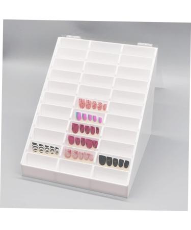 Healeved 1pc Nail Art Display Box Nail Polish Sample Display Nail Sample Display Board Manicure Display Board Nail Polish Display Rack Nail Gel Grid Display Stand White - Buy Online on SooperMarket.com