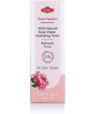 OTACI Rose Passion Natural Rose Water Toner - Hydrating Facial Moisturizer & Cleanser - Buy Online on SooperMarket.com