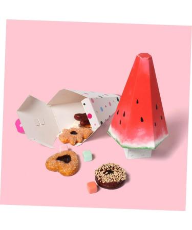 HOMSFOU 25 Pcs Candy Box Kawaii Desk Kids Gift Bags Kids Goodie Bags Floor Stickers for Office Gourds Dried for Crafts Containers for Kids Candy for Kids Sweets Watermelon Paper 14X8.3cm Assorted Color 1 - Buy Online on SooperMarket.com
