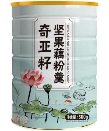 500g x 1 can Sweet Scented Chia Seed nut Lotus Root Starch Soup Meal Substitute Powder Healthy Instant Breakfast Porridgenut nut and Lotus Root Powder - Buy Online on SooperMarket.com