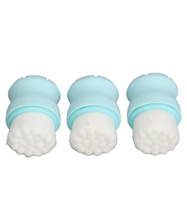 Deep Cleansing Dual Face Brush Blackhead Removal Exfoliating Massage Tool with 2 Textures Silicone Material for Makeup Travel Friendly