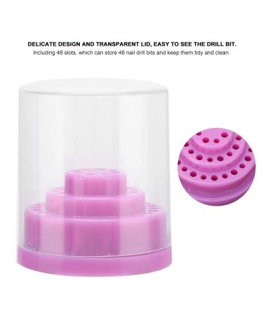 Good Insulation Nail Drill Container - Purple Nail Drill Case for Beauty Salons & Home Manicure - Buy Online on SooperMarket.com