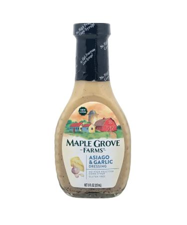 Maple Grove Farms Asiago & Garlic Dressing 8 oz (Pack of 2) with WYKED YUMMY 4-in-1 Measuring Spoon Bundle - Buy Online on SooperMarket.com