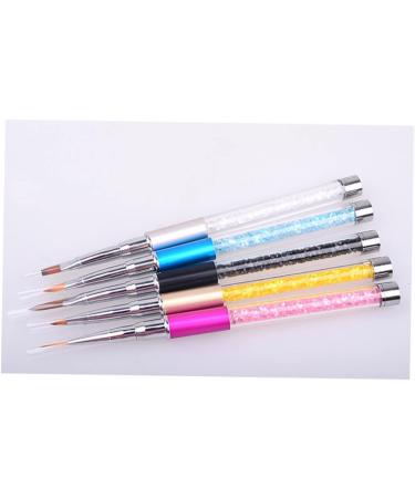 EXCEART Nail Paint Marker Nail Liner Pens Nail Dotting Pen Nail Art Dotting Pen Nail Art Pen Nail Drawing Pen Nail Marker Pen Acrylic Nail Brush Manicure Tools Embellishment Pen Crystal medium Silver - Buy Online on SooperMarket.com