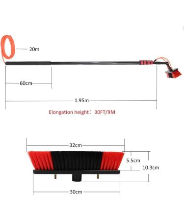 photovoltaic cleaner window cleaning pole Window Cleaning Pole Photovoltaic Panel Cleaning Tool 3.6-10.8m Extendable Cleaner Conservatory Roof Window Glass Wall Photovoltaic Panel Cleaning E 9m/29.52ft - Buy Online on SooperMarket.com