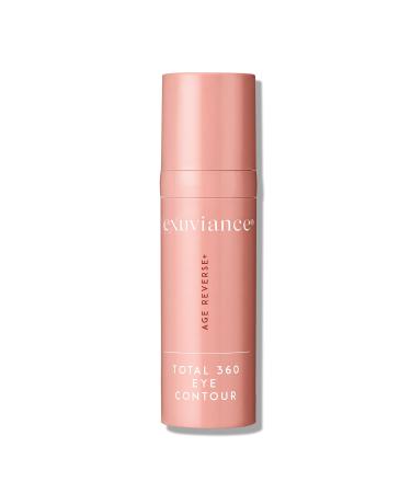 EXUVIANCE AGE REVERSE+ Total 360 Eye Contour Anti-Aging Eye Cream Brightens Dark Circles Firms and Tightens Fine Lines and Wrinkles with Caffeine Hyaluronic Acid and Peptides 15g New Version