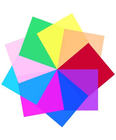 Lystaii 9pcs Lighting Gel Filter 11.8 x 11.8 Inches Gel Light Filter Color Correction Colored Overlays Transparent Color Filters Film Plastic Sheets for Film, Video, Photo, Stage Studio (Multicolor)