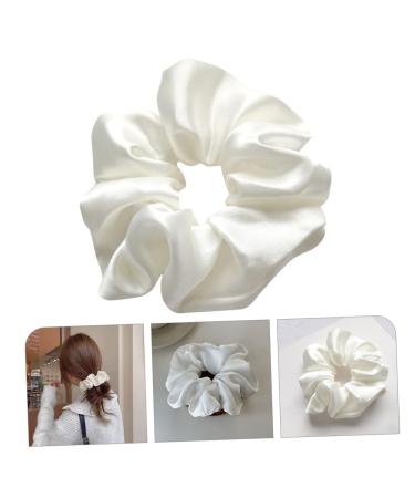 Wooneky 5pcs Bridesmaid Hair Accessories - Satin Elastic Hair Bands and Scrunchies Set in White - Wedding and Girls Hair Wrap - Buy Online on SooperMarket.com