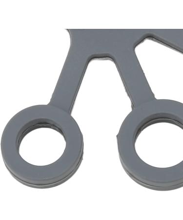 Finger Exerciser Soft Lightweight Silicone Grip Strengthener Washable Flexible for Weak Hands (Dark Grey) - Buy Online on SooperMarket.com