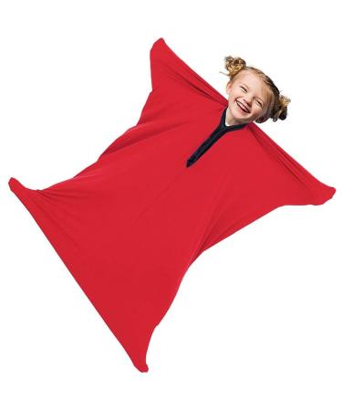 Sensory Sock Body Sock Premium Updated Version Suitable age 3-18 sensory durable seams asd child stretchy for Children and Adults with Sensory Proceessing Disorders or Autism ( Color : Red Size : S/ S/Small-69*102cm Red