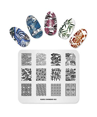 KADS Nail Stamping Plate Chinese Style Nail Art Stamp Template DIY Image Template Manicure Stamping Plate Stencil Tools (CN002)