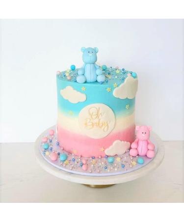 Pink Bear Cake Topper 100% EDIBLE Birthday Decoration For Girl (Hight-6cm) - Buy Online on SooperMarket.com