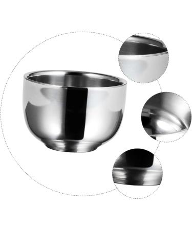 Angoily 2 STK Stainless Steel Impact Bowl for Hairdressers | Durable Double-Layer Shaving Cup & Mixing Container | Metal Stirring Bowls for Beard Care | 7.3x5cm - Buy Online on SooperMarket.com
