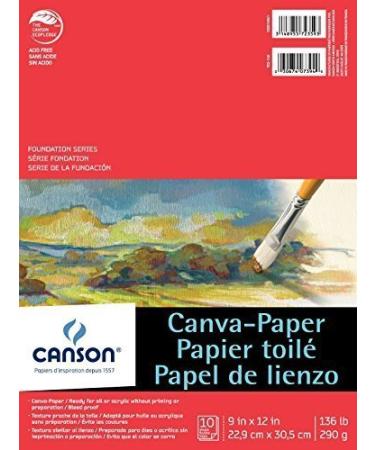 Canson 100510841 Paper Canvas Pad  9 x 12 Size  0.25 Height  9 Width  12 Length  White