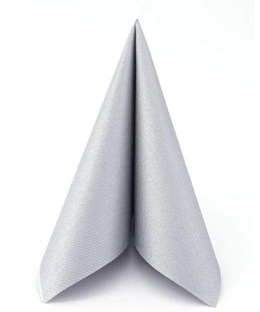 50 APARTina napkins fabric-like Airlaid - UNI color: silver size: 33x33 cm silver 33x33 cm