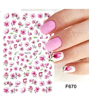Spring Flowers Nail Art Stickers - Self-Adhesive Fingernail Decals for Women & Girls - Buy Online on SooperMarket.com