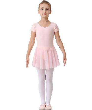 DanSwan Ballet Pink Long Sleeve Leotard Tutu Dress for Toddler Girls 4-5T - Buy Online on SooperMarket.com