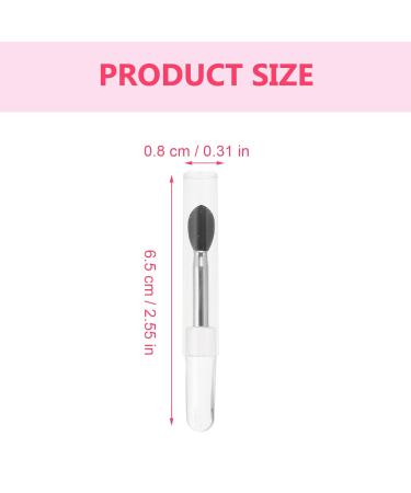6pcs Silicone Lip Mask Brush Set - Perfect Lipstick & Balm Applicator Tool for Flawless Makeup - Black - Buy Online on SooperMarket.com