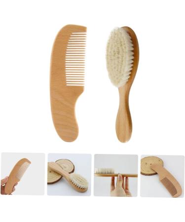 FRCOLOR 1 Set Shampoo Brush & Baby Bath Massager Combo - Soft Bristle Head Scrubber & Beech Baby Comb | Barber & Shower Hair Scalp Brush - Buy Online on SooperMarket.com