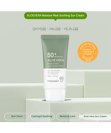 WELCOS KWAILNARA Aloe Vera Sun Cream - Hydrating Soothing SPF | Non Nano Non Greasy | Korean Skin Care | Ultimate Sun Protection & Hydration | 50g - Buy Online on SooperMarket.com