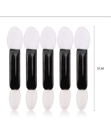 Eye Shadow Applicators Disposable Double Ended Sponge 50pcs Dual Sided Eyeshadow Brush Sponge Tipped Oval Makeup Applicator Eye Shadow Sticks Black Handle - Buy Online on SooperMarket.com