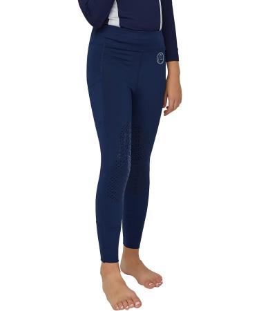 TrustBreech-Made in USA Girls Horse Riding Pants Tights Kids Equestrian Breeches Knee-Patch Youth Schooling Tights X-Small Navy - Buy Online on SooperMarket.com