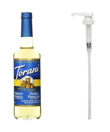 Torani Sugar Free French Vanilla Flavour Syrup 750ml & Flavored Flavour Syrup Pump for 750ml