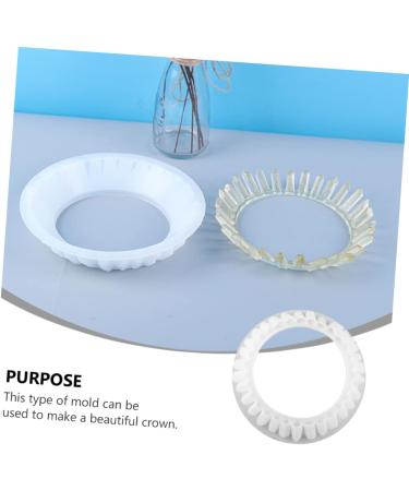 STOBOK 2pcs Crown Silicone Mold Simple DIY Mold Silicone Molds Manual Mold 3D Silicone Mold Silicone Jewelry Mold Cup Mats Moulds De para Gelatinas Resin Epoxy Hair Ring Silica Gel White Whitex2pcs 2X22X2CMx2pcs - Buy Online on SooperMarket.com