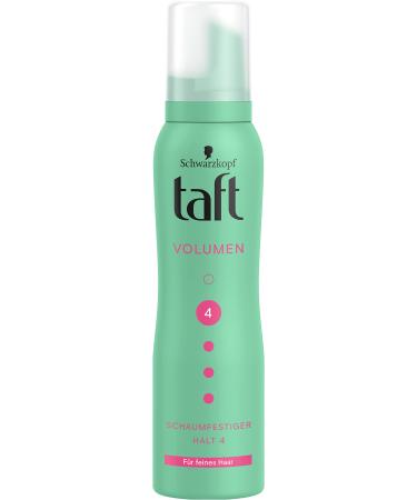 Taft Mousse Volume for Fine Hair (150 ml) Hold Level 4 Hair Mousse for Volume and Strong Hold Hair Styling with 24 Hours Long-Lasting Hold Vegan Formula