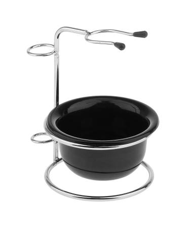 Seasaww Stainless Steel Shaving Brush Stand & Acrylic Shaving Bowl Mug Set - Premium Grooming Essentials for Men | International Shipping Available - Buy Online on SooperMarket.com