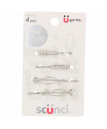 Scunci Real Style Spotlight Stone Bobby Pins 4 Pieces