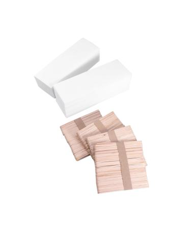 Magiclulu 800 Wooden Wax Depilatory Strips - Strong Cotton Hair Removal Paper & Body Wax Rod - Buy Online on SooperMarket.com