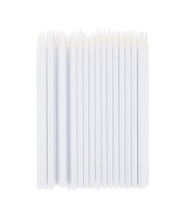 PLAFOPE 100pcs Disposable Eyeliner Brush Makeup Eyeliner Wand Cosmetic Eye Wands Make up Kit White 9x6.5cm White