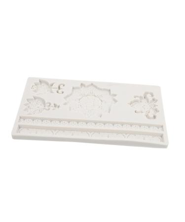 Embossed Lace Mold Silicone Molds Embossed Silicone Retro Sweets Silicone Ice Cube Molds Silicone Soap Mold Scroll Border Lace Molds Lace Trim 3D Small Tools Manual Silica Gel