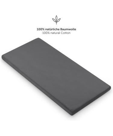 Laleni 2 Set Fertilizer Sheet - OEKO-TEX Certified 100% Cotton Clamping Cloth Jersey Baby - Breathable Anthracite Oval 38x77 cm 135 g/m - International Shipping Available - Buy Online on SooperMarket.com