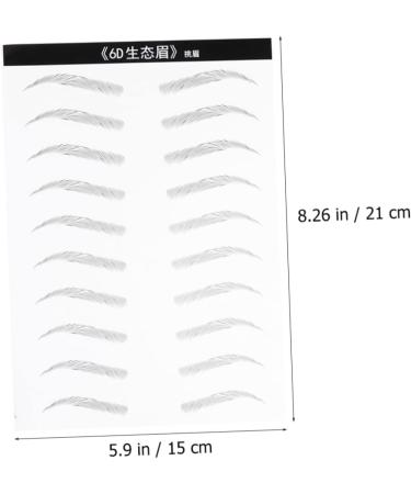 FOYTOKI 2 Pairs Simulation False Eyebrows Sticker Imitation Natural Brow Clear 21.00X15.00X0.01CM Black - Buy Online on SooperMarket.com