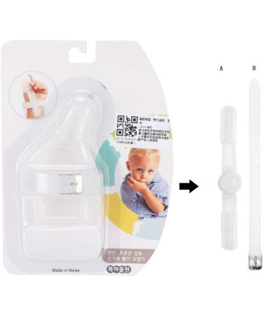 Baby Sucking Thumb Protector Thumb Sucking Stopper Finger Guard Silicone Adjustable Finger Protector Biting Teether for Baby Infant (Transparent) - Buy Online on SooperMarket.com