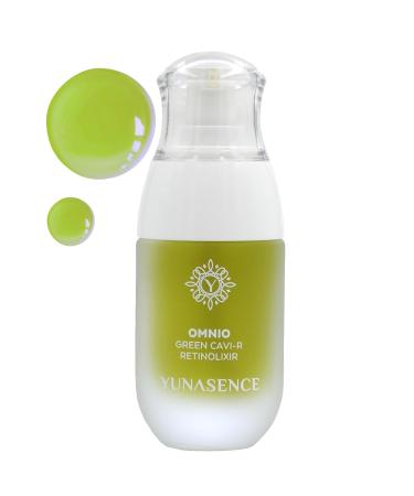 YUNASENCE OMNIO Green Cavi-R Retinolixir w/3% Bakuchiol Marula Vitamin C Chaga Mushroom. Anti Aging Antiwrinkle.