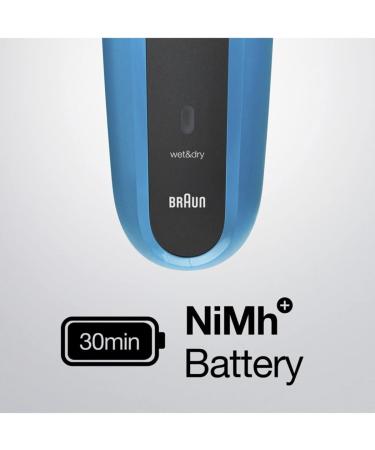 Braun Series 3 310BT Electric Razor for Men - 3-in-1 Trimmer Rechargeable Wet & Dry 30-Min Run Time Black/Blue - Ideal Beard Grooming Tool - Buy Online on SooperMarket.com