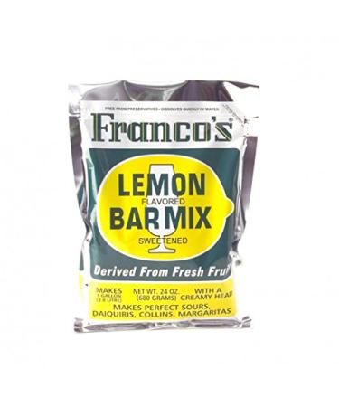Franco's Margarita Cocktail Bar Mix (Lemon, 24) Lemon 24 Ounce (Pack of 1)