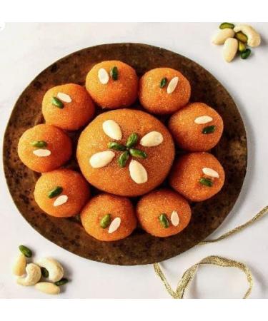 Motichoor Laddu 250g Indian Traditional Sweet Best Gift For All Occasions Raksha Bandhan Marriage Diwali Holi Ganesh Chaturthi Festival Treat For Family & Friends
