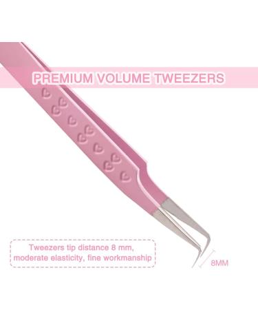 Dassen Pink Lash Tweezers for Mega Volume Eyelash Extensions - Professional Thin Tip Tools for Precise Application - Buy Online on SooperMarket.com