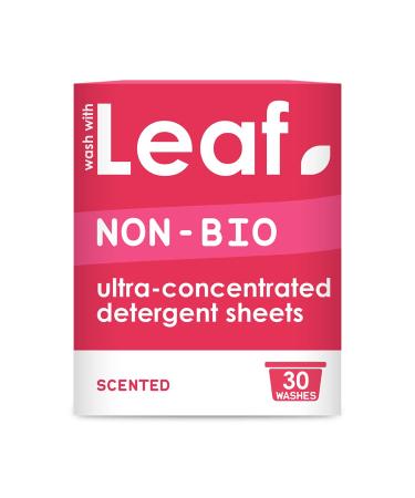 Leaf Laundry Sheets x30 Ultra Concentrated Non-Bio Washing Detergent - Simple Sheets Laundry Detergent Swaps Washing Pods Washing Liquid Laundry Pods Washing Powder Washing Capsules Travel Wash 30 count (Pack of 1)