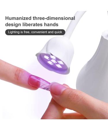 UV Nail Lamp Mini Lotus Hands Light Nail Polish Gel Curing Lamp Rotatable Nail Dryer White LED - Buy Online on SooperMarket.com