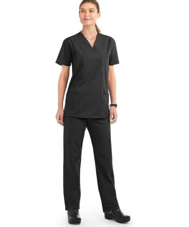 Strictly Scrubs Unisex Scrub Set - XX-Large Black (XS-3X, 14 Colors) - Buy Online on SooperMarket.com