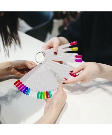 Pack of 100 Transparent Color Charts for Fingernails - Perfect Display for Artificial Nails & Color Cards - Buy Online on SooperMarket.com