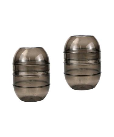 FRCOLOR Hair Dye Tools 2pcs with Measuring Salon Hair Coloring Mixer Mixing Cup Scale Cup for Barber Color Mixing Bowl