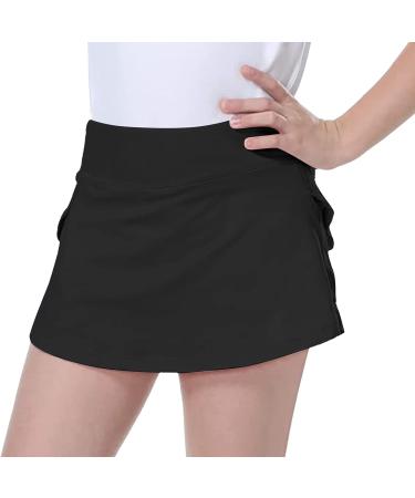 Beehong Toddler Kids Girls Black Sports Shorts with Pockets | Size 6-7 Years - Buy Online on SooperMarket.com