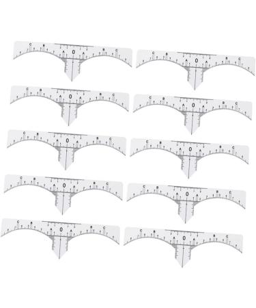 Gogogmee Scale Ruler 10pcs Set Makeup Ruler Eyebrow Stencil Eyebrow Guide Measure Tool Eyebrow Stickers Disposable Makeup Gadgets - Buy Online on SooperMarket.com